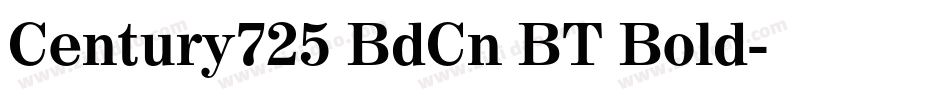 Century725 BdCn BT Bold字体转换